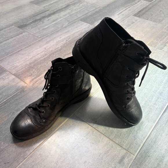 Tiltoa Moto Style Genuine Leather Ankle Boots Black Size 9.5US / 40EU - Picture 2 of 9